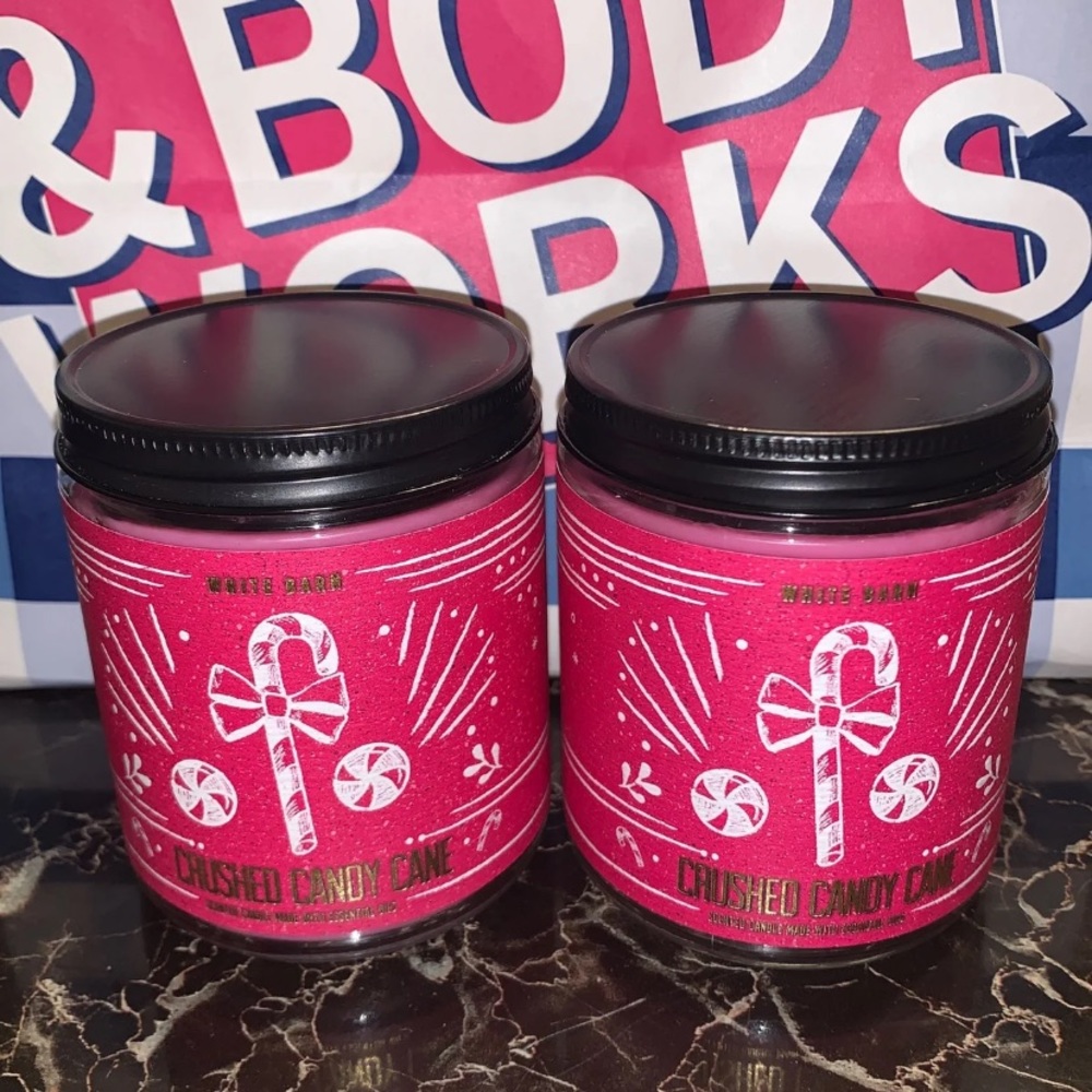 Crushed Candy Cane Single Wicks TWO